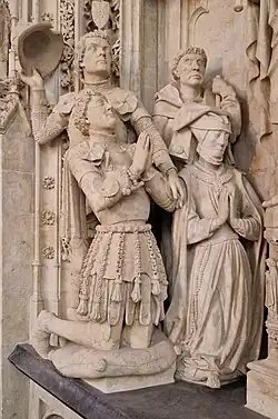 Граф Энгельберт фон Нассау (на коленях) в Большой церкви Богоматери в Бреде