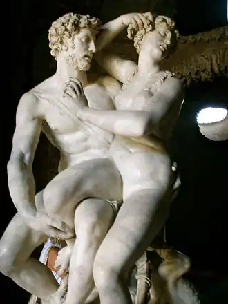 Похищение Елены Парисом. 1540-е гг. Мрамор. Грот Буонталенти, Сады Боболи. Флоренция
