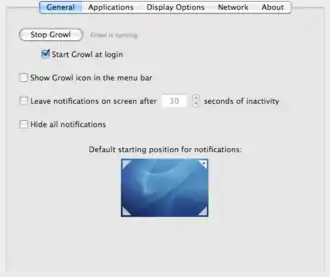 Скриншот программы Growl