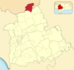 Расположение муниципалитета Гуадальканаль на карте провинции