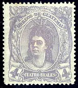 4 реала (Mi #13; Yt #13; Sc #13), негашёная