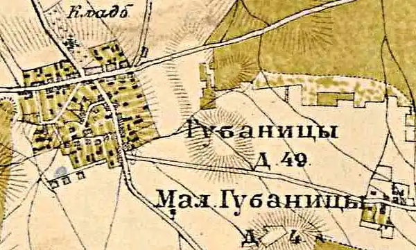 План села Губаницы. 1885 год