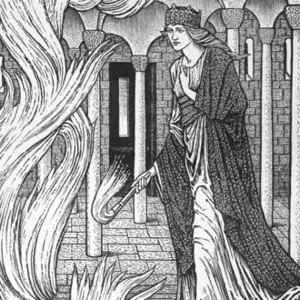 Гудрун поджигает дворец Атли