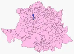 Расположение муниципалитета Гихо-де-Галистео на карте провинции