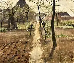 Огород в Мехелене весной.