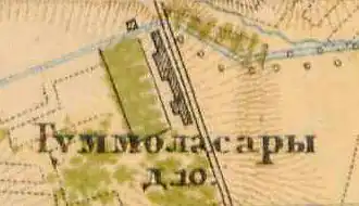 План деревни Гуммолосары. 1885 год