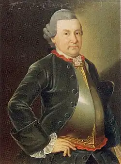 Барон Густав Эрик фон Розен (1718—1785), действительный статский советник, эстляндский ландрат, 1768, ГРМ