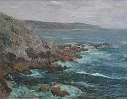 Скалы, возвышающиеся над морем в Бретани (ок. 1906)
