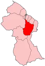 Аппер-Демерара-Бербис на карте