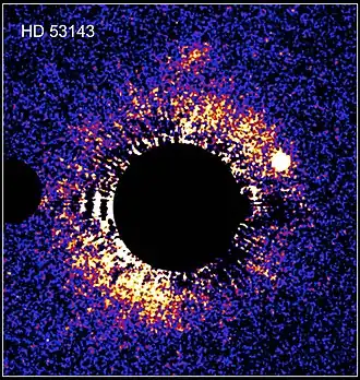 Осколочный диск вокруг HD 53143.