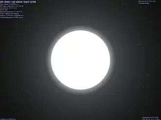 HIP 29997 в программе Celestia.