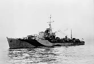 Эсминец HMS Raider в 1942 году