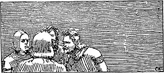 Ярл Хакон разговаривает с Гудрёдом Бьёрнссоном, Трюггви Олафссоном и Гудбрандом из Долин[норв.]