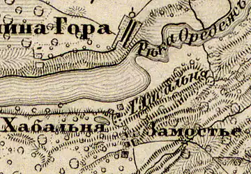 Деревня Хабалинка на карте 1863 года