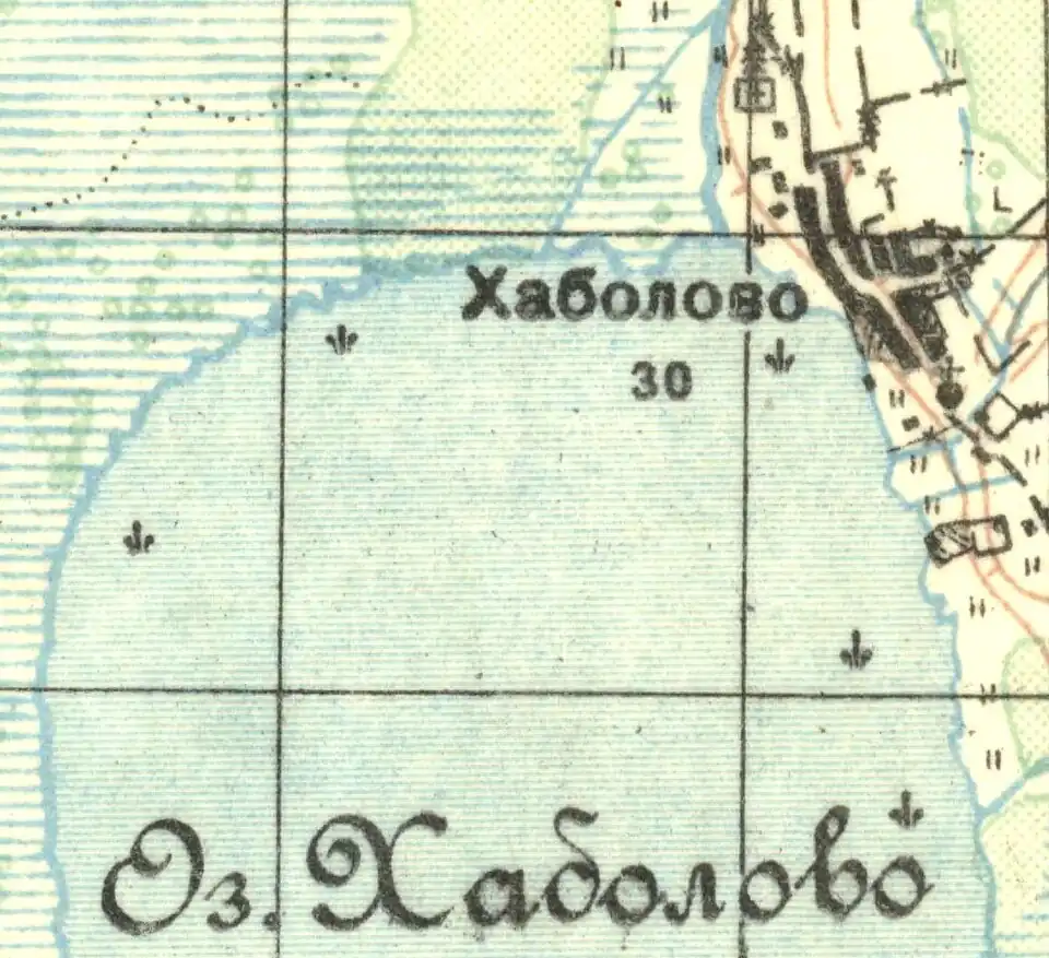 Деревня Хаболово на карте 1930 года