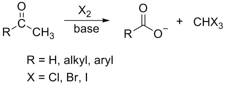 Схема галоформной реакции