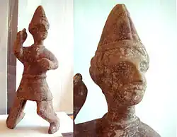 Согдийский воин, Восточная Хань, начало III в. н. э., полихромная терракота. Музей Гиме, Париж