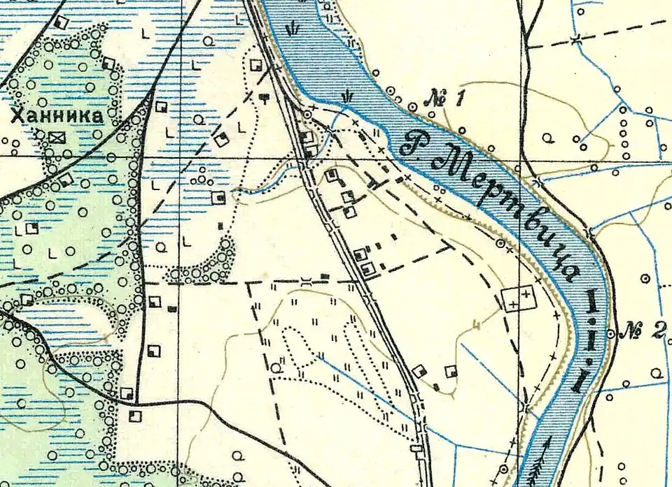 План деревни Ханике. 1938 год