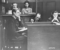 В 1948 году - свидетель на Нюрнбергском процессе