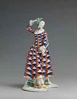 Арлекина. По модели Ф. А. Бустелли. Фарфоровая мануфактура Нимфенбург. 1760-е