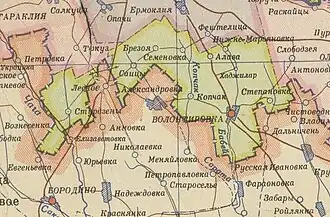 Волонтировский район на карте