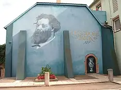 Современный мурал с изображением Теодора Дека в Гебвиллере