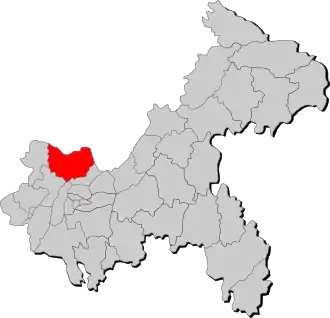 Хэчуань на карте