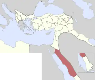 Вилайет Хиджаз на карте