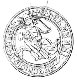 Изображение оттиска печати Германа IX