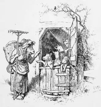 Коза уходит из дома, иллюстрация Германа Фогеля