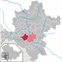 Херпф на карте округа и района