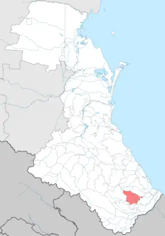 Хивский район на карте