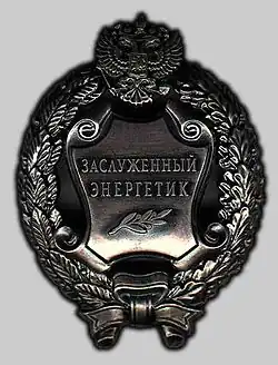 Заслуженный энергетик Российской Федерации