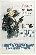 "Gee I wish I were a Man, I'd Join the Navy," 1917.