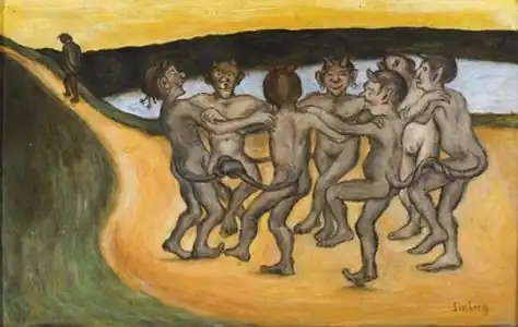 Худ. Хуго Симберг «Хоровод» (фин. Piiritanssi, 1898)