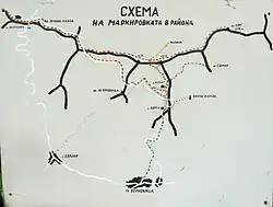 Карта маршрутов в районе новой хижины