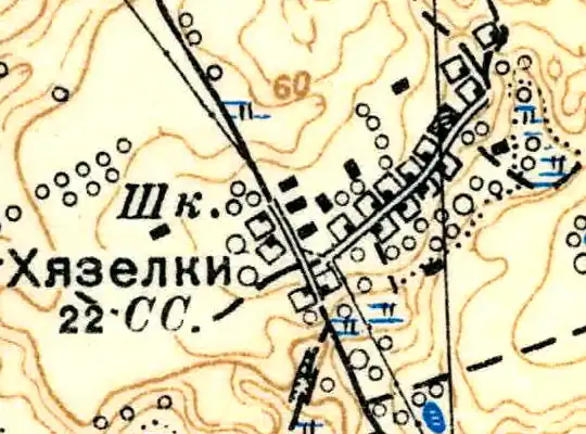 План деревни Хязельки. 1939 год