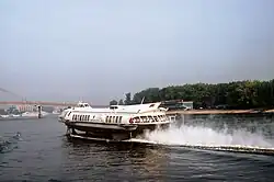 Судно «Метеор-27» на реке Днепр, 1985 год.