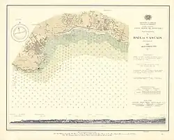 Гидрографический план залива Кашкайш, Лиссабон, Португалия, 1942 г.