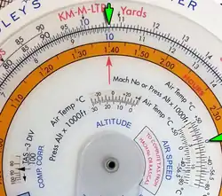 Перевод CAS в TAS на навигационном расчётчике CRP-5