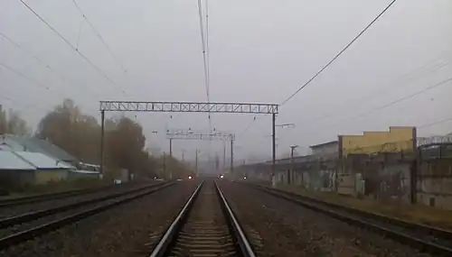 Софрино-Товарная, вид на горловину в сторону Москвы