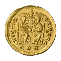 Валентиниан II (ок. 383–388 гг.). Над императорами