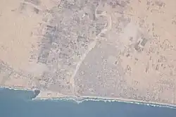 Вид устья реки с МКС