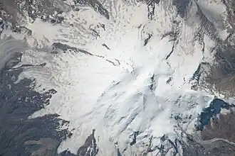 Пик Калицкого из космоса(на восточном плече Эльбруса)