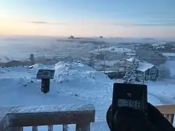 Густой туман зимой в Йеллоунайфе