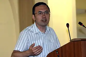 А.У. Игамбердиев читает лекцию по фотосинтезу в Воронежском университете 14 мая 2013 г.