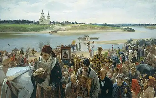 Крестный ход.(1893, Илларион Прянишников)