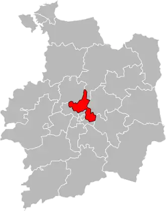 Кантон на карте департамента Иль и Вилен