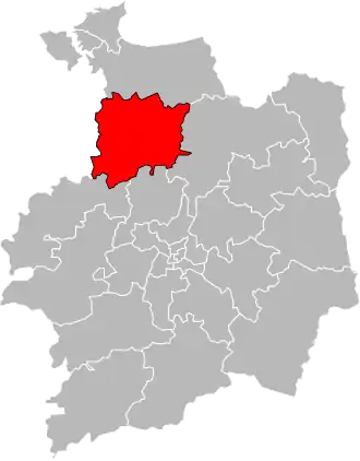 Кантон на карте департамента Иль и Вилен