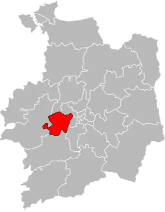 Кантон на карте департамента Иль и Вилен